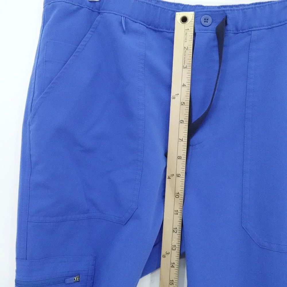 FIGS Scrub Pants Mens Large Blue Cairo Cargo Medical Workwear Nursing Healthcare